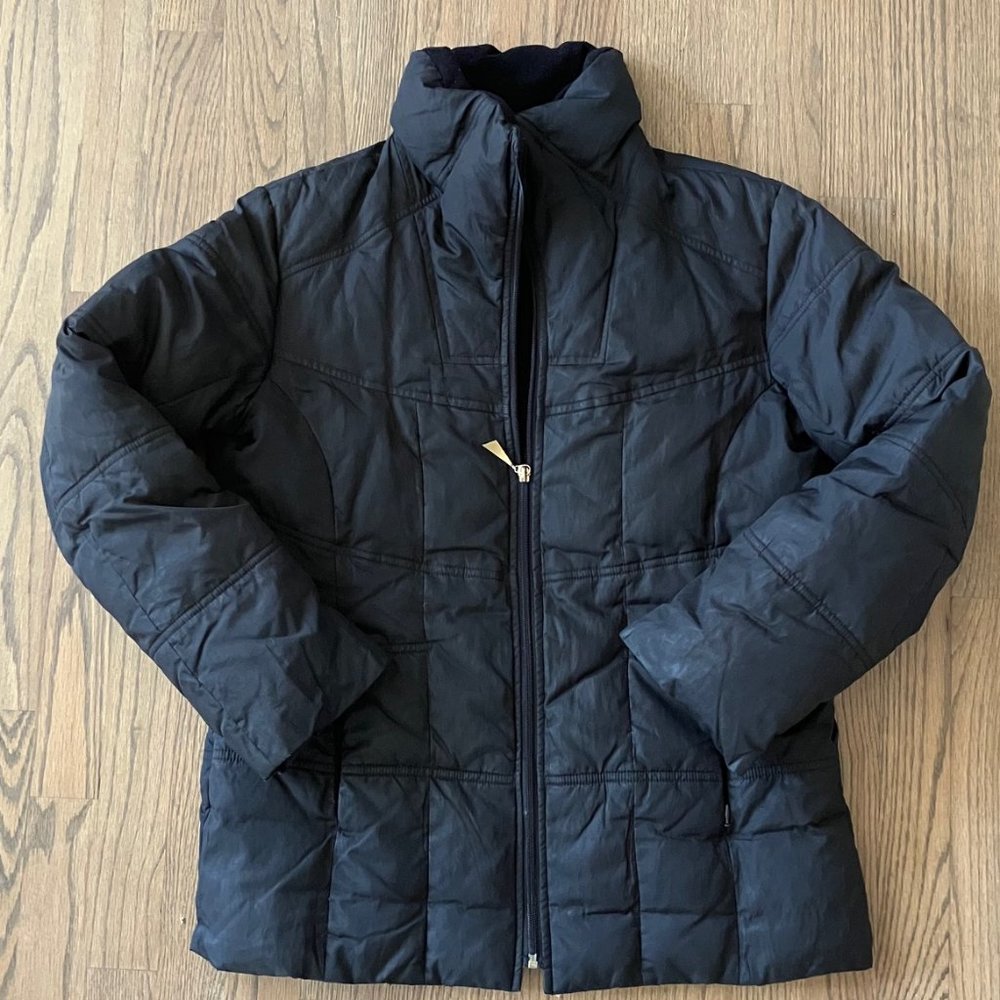 Liz Claiborne Black Down Puffer Coat S